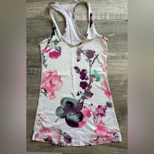 Lululemon Cool Racerback Flowered Tank Size 4
